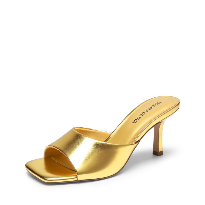 Dream Pairs Women'S Square Toe Heeled Slide Sandals Chic Elegant Comfortable Party Heels Shoes for Girls Casual Office Slip-On Sandals