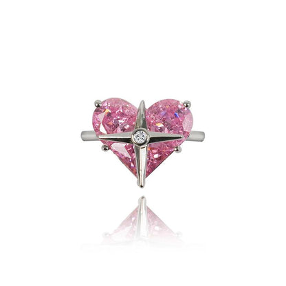 Pink Halo Collection 2.0 | 925 Silver Pink Crystal Pendant Necklace | Gift for Her | Valentines Day