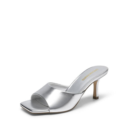 Dream Pairs Women'S Square Toe Heeled Slide Sandals Chic Elegant Comfortable Party Heels Shoes for Girls Casual Office Slip-On Sandals